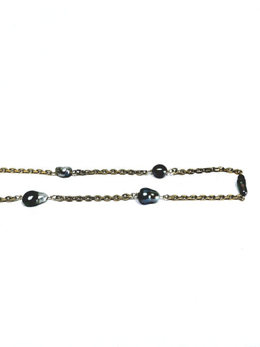 Collier Sautoir en or rose 18 carats et perles de Tahiti 58 Facettes id: 1430981