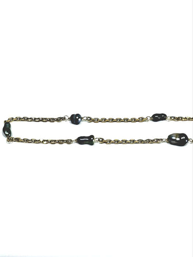 Collier Sautoir en or rose 18 carats et perles de Tahiti 58 Facettes id: 1430981
