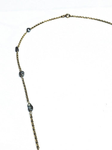 Collier Sautoir en or rose 18 carats et perles de Tahiti 58 Facettes id: 1430981
