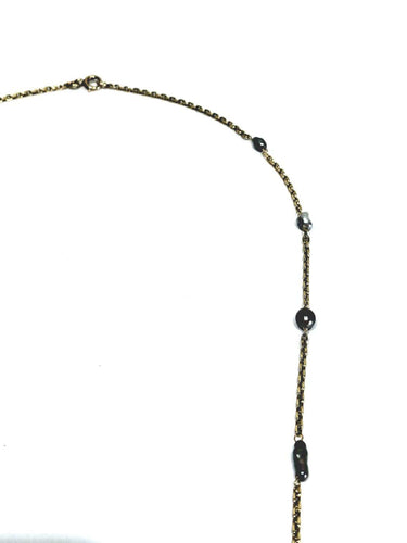 Collier Sautoir en or rose 18 carats et perles de Tahiti 58 Facettes id: 1430981