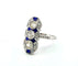 Bague 56 Bague en or blanc 18 ct avec diamants et émail 58 Facettes 296/26 B