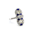 Bague 56 Bague en or blanc 18 ct avec diamants et émail 58 Facettes 296/26 B
