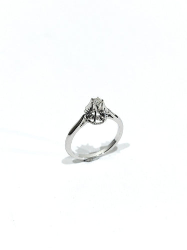 Bague 53 Bague solitaire en or blanc 18 carats et diamant 58 Facettes id: 1775690