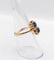 Bague 54 Bague marguerite antique en or rose 18k, saphirs et diamants 58 Facettes A07394