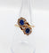 Bague 54 Bague marguerite antique en or rose 18k, saphirs et diamants 58 Facettes A07394