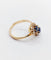 Bague 54 Bague marguerite antique en or rose 18k, saphirs et diamants 58 Facettes A07394
