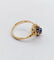 Bague 54 Bague marguerite antique en or rose 18k, saphirs et diamants 58 Facettes A07394