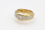 Bague 50.5 Bague chevalière en or jaune 18 carats et diamants princesse 58 Facettes 12387
