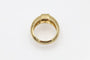 Bague 50.5 Bague chevalière en or jaune 18 carats et diamants princesse 58 Facettes 12387