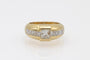 Bague 50.5 Bague chevalière en or jaune 18 carats et diamants princesse 58 Facettes 12387