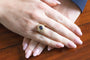Bague 53 Bague en or jaune avec saphir naturel et diamants 58 Facettes 12386
