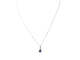 Collier Collier solitaire en or blanc et saphir ovale 58 Facettes CLAL