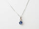 Collier Collier solitaire en or blanc et saphir ovale 58 Facettes CLAL