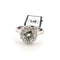 Bague 53 Bague en or blanc 18 ct avec diamant central et diamants 58 Facettes 12 B OC