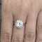 Bague 53 Bague en or blanc 18 ct avec diamant central et diamants 58 Facettes 12 B OC