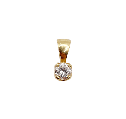 Pendentif Pendentif vintage en or 18k et diamant 0,22 ct 58 Facettes A07399