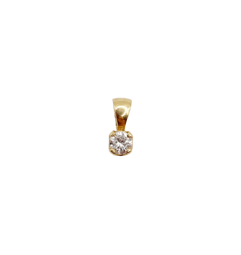 Pendentif Pendentif vintage en or 18k et diamant 0,22 ct 58 Facettes A07399