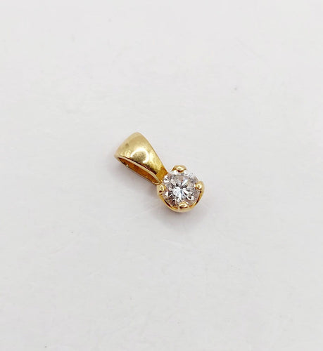 Pendentif Pendentif vintage en or 18k et diamant 0,22 ct 58 Facettes A07399