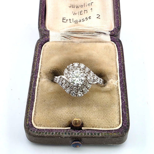 Bague 56 Bague en or blanc 18 ct avec diamants 58 Facettes 508 A
