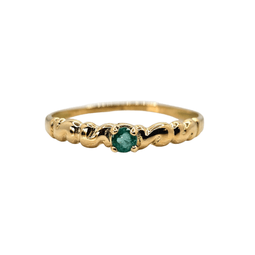 Bague 56 Bague Émeraude en or jaune 58 Facettes 749