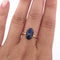 Bague 52 Bague en or jaune 18 carats, diamants et saphir de Birmanie 58 Facettes 212 B OC