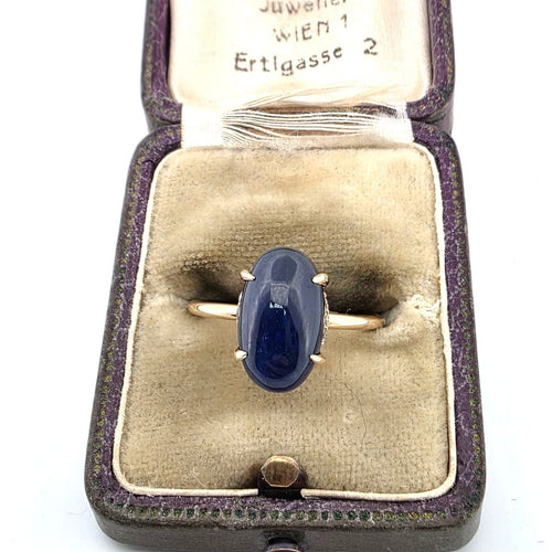 Bague 52 Bague en or jaune 18 carats, diamants et saphir de Birmanie 58 Facettes 212 B OC
