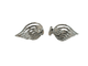 Boucles d'oreilles Boucles d'oreilles feuilles en or blanc et diamants 58 Facettes 00954