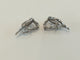 Boucles d'oreilles Boucles d'oreilles feuilles en or blanc et diamants 58 Facettes 00954