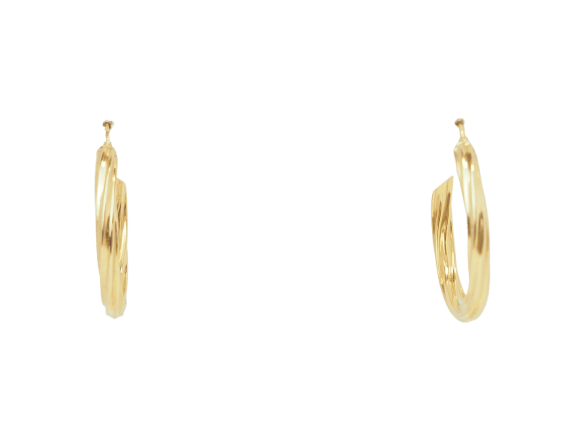 Boucles d'oreilles Boucles d'oreilles créoles torsadées en or jaune 18 carats 58 Facettes Mtor