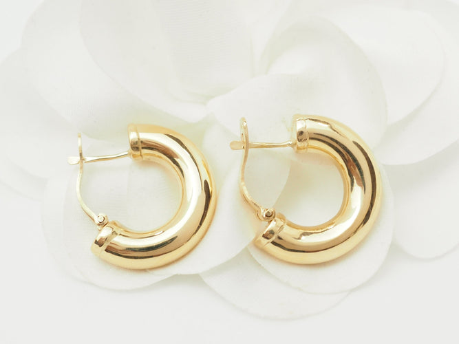 Boucles d'oreilles Boucles d'oreilles créoles en or jaune 18 ct 58 Facettes 33751