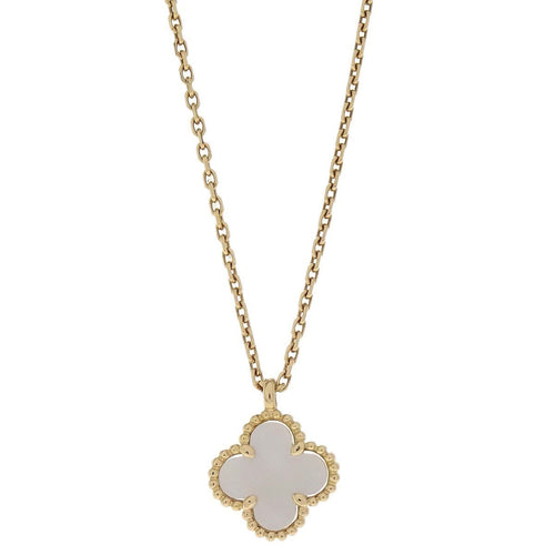 Collier Van Cleef & Arpels Vintage Alhambra - Collier pendentif en or jaune et nacre 58 Facettes cynmfktn93