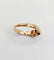 Bague 51 Bague toi et moi antique en or rose 18k, diamant et saphir 58 Facettes A07397