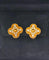 Boucles d'oreilles Van Cleef & Arpels Vintage Alhambra - Boucles d'oreilles en or jaune et diamants 58 Facettes jnci78