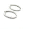 Boucles d'oreilles Boucles d'oreilles créoles en or blanc et diamants 58 Facettes 01269