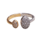 Bague 53 Bague en or blanc et rose 18 ct et diamants 58 Facettes S380