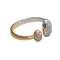 Bague 53 Bague en or blanc et rose 18 ct et diamants 58 Facettes S380