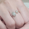 Bague 53 Bague en or blanc et rose 18 ct et diamants 58 Facettes S380