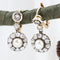 Boucles d'oreilles Boucles d'oreilles anciennes en or jaune et blanc 18K, diamants et perles 58 Facettes D-66610