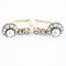 Boucles d'oreilles Boucles d'oreilles anciennes en or jaune et blanc 18K, diamants et perles 58 Facettes D-66610