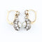 Boucles d'oreilles Boucles d'oreilles anciennes en or jaune et blanc 18K, diamants et perles 58 Facettes D-66610