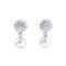 Boucles d'oreilles Boucles d'oreilles convertibles en or blanc 18K, diamants et perles 58 Facettes D-66606