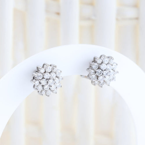 Boucles d'oreilles Boucles d'oreilles convertibles en or blanc 18K, diamants et perles 58 Facettes D-66606