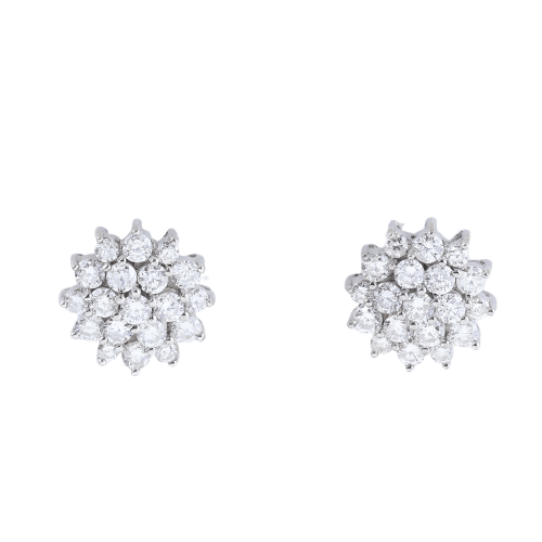 Boucles d'oreilles Boucles d'oreilles convertibles en or blanc 18K, diamants et perles 58 Facettes D-66606