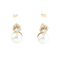 Boucles d'oreilles Boucles d'oreilles en or jaune 18K, perles de culture et diamants 58 Facettes 1B-T