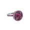 Bague 54 Boucheron Liz - Bague en or blanc noirci, tourmaline et saphirs roses 58 Facettes 35696