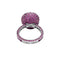 Bague 54 Boucheron Liz - Bague en or blanc noirci, tourmaline et saphirs roses 58 Facettes 35696