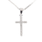Collier Collier croix en or blanc 18K et diamants 58 Facettes 1B-II
