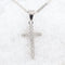 Collier Collier croix en or blanc 18K et diamants 58 Facettes 1B-II