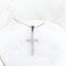 Collier Collier croix en or blanc 18K et diamants 58 Facettes 1B-II