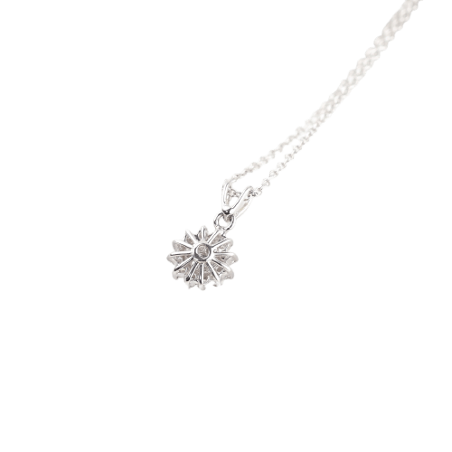 Collier pendentif en or blanc 18K et diamants